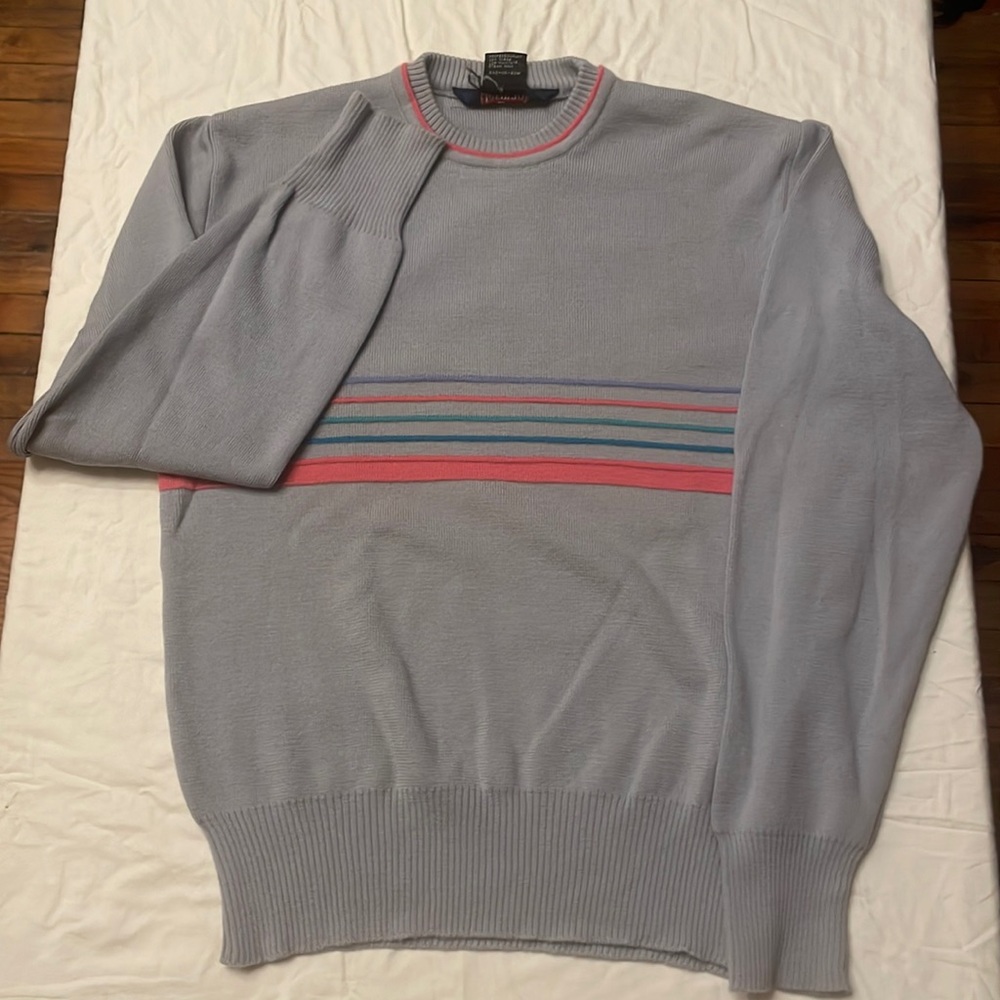VINTAGE Herman’s World of Sporting Goods Grey Wool Sweater